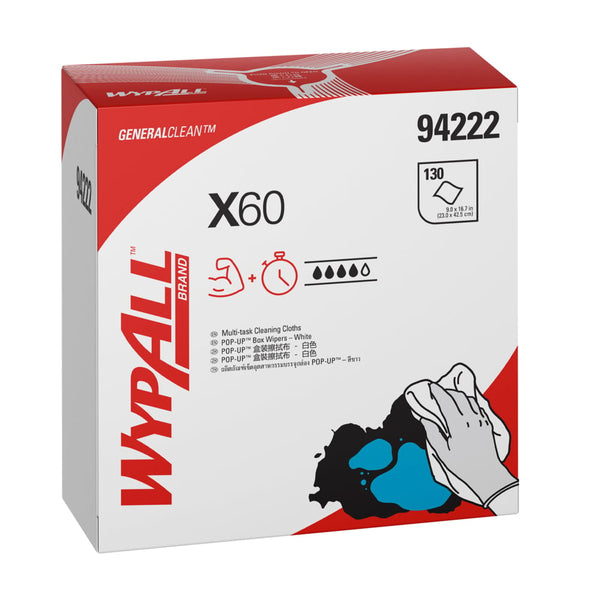 Wypall X60 Pop Up Wipes - Ctn 10