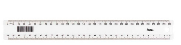 Icon Ruler White 30cm