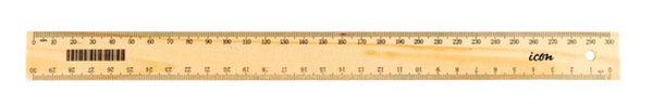 Icon Ruler Narrow Wooden 30cm