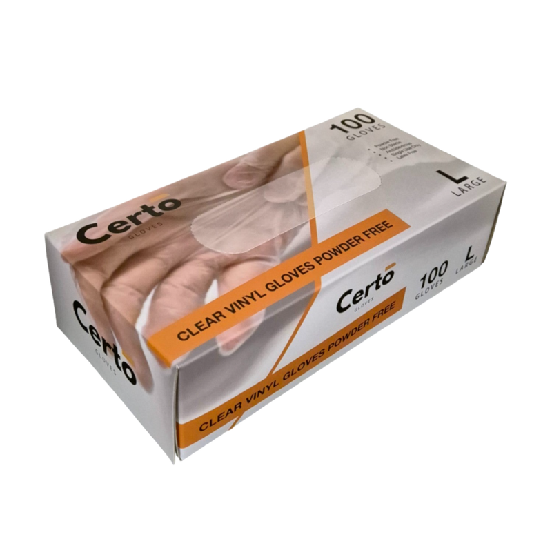 Certo Vinyl Clear P/F Gloves