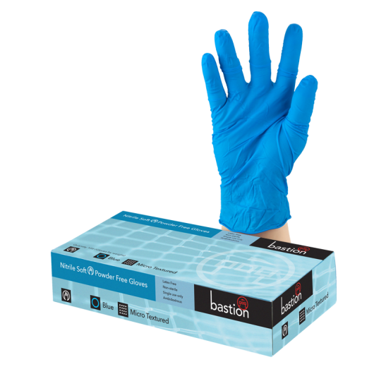 Bastion Blue Nitrile Gloves 100pk