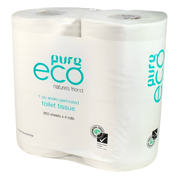 PUREeco 1-ply Toilet Rolls 850sht