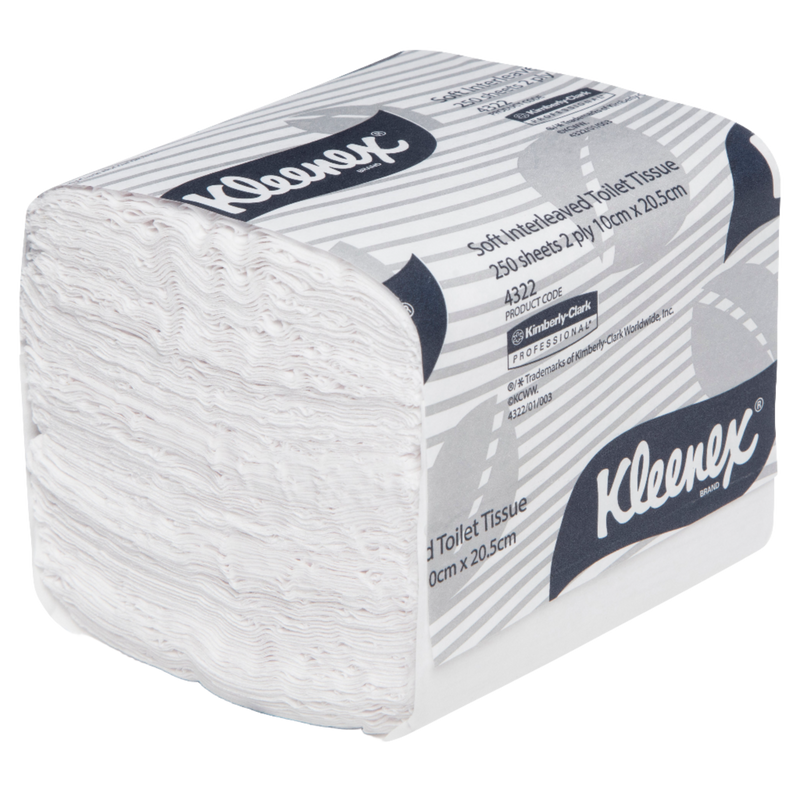 Kleenex 2-ply Interleaved Toilet Tissue 250sht Ctn/36