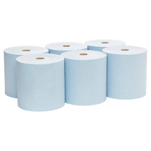 Scott Hard Roll Towel Blue - 305m/roll, 6rolls/Case