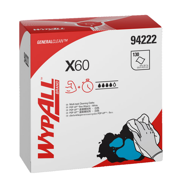 Wypall X60 Pop Up Wipes - Ctn/10