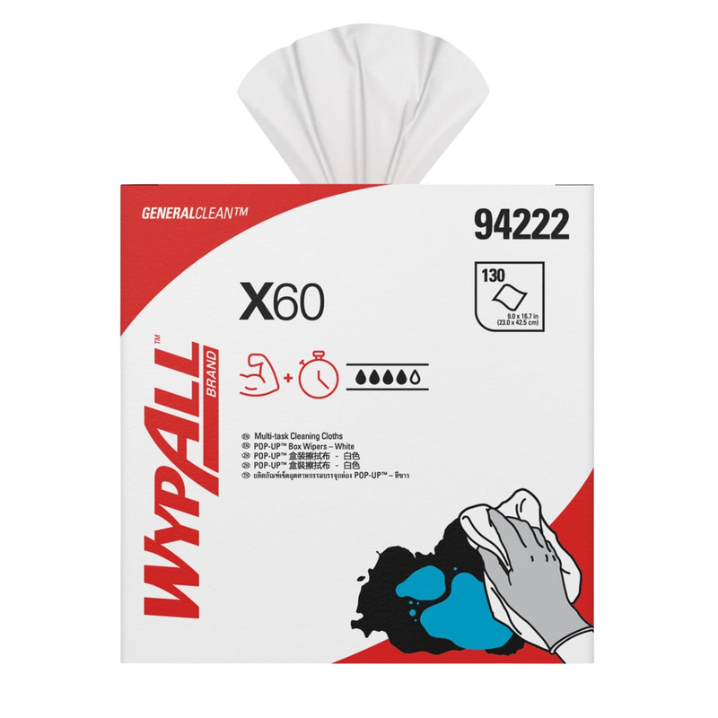 Wypall X60 Pop Up Wipes - Ctn/10