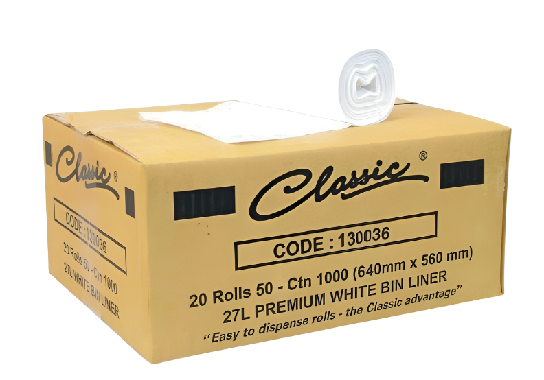 Classic 27L Bin Liner White