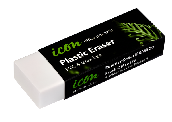 Icon Eraser with Sleeve PVC & Latex Free