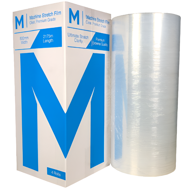 Nano Machine Stretch Film - Clear. 500mm x 2175m x 15mu