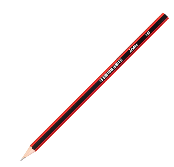 Icon HB Pencil Hexagonal Red and Black