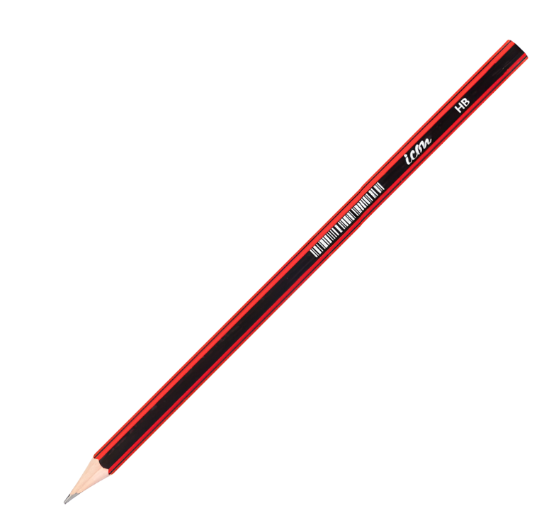 Icon HB Pencil Hexagonal Red and Black