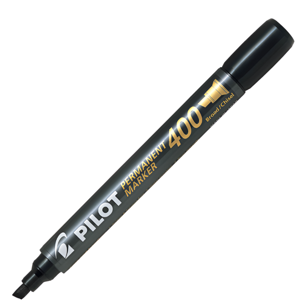 Pilot SCA 400 Permanent Marker Chisel Black- Pk 12