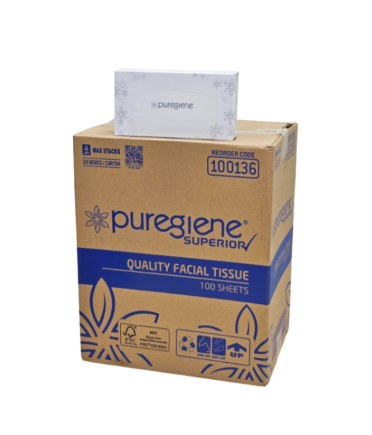 Puregiene Facial Tissues - 100's