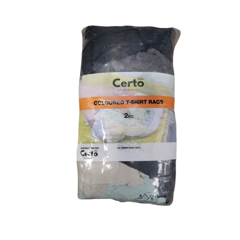 Coloured T-Shirt Rags- 2kg