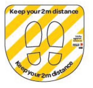 Floor Sticker - Keep Your 2m Distance Stripe
