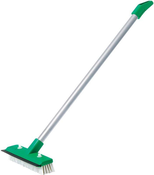 Green window cleaner with brush, sponge & squeegee blade