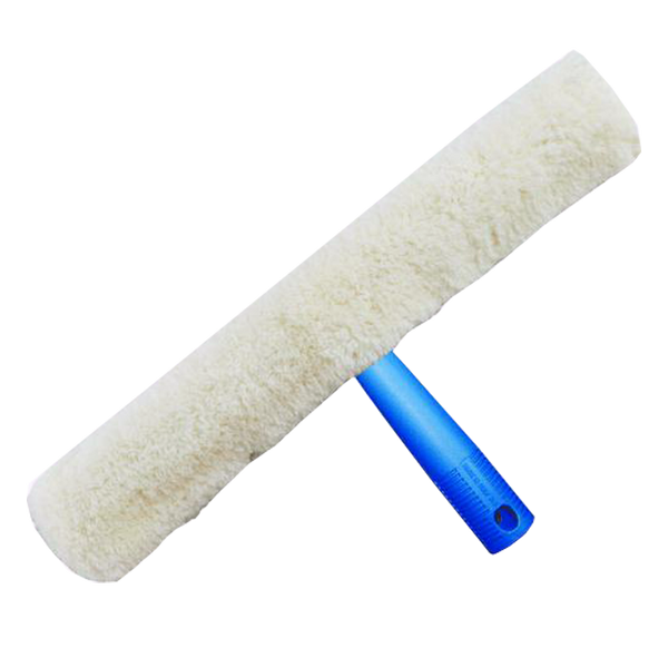 Blue t bar window washer with white sleeve