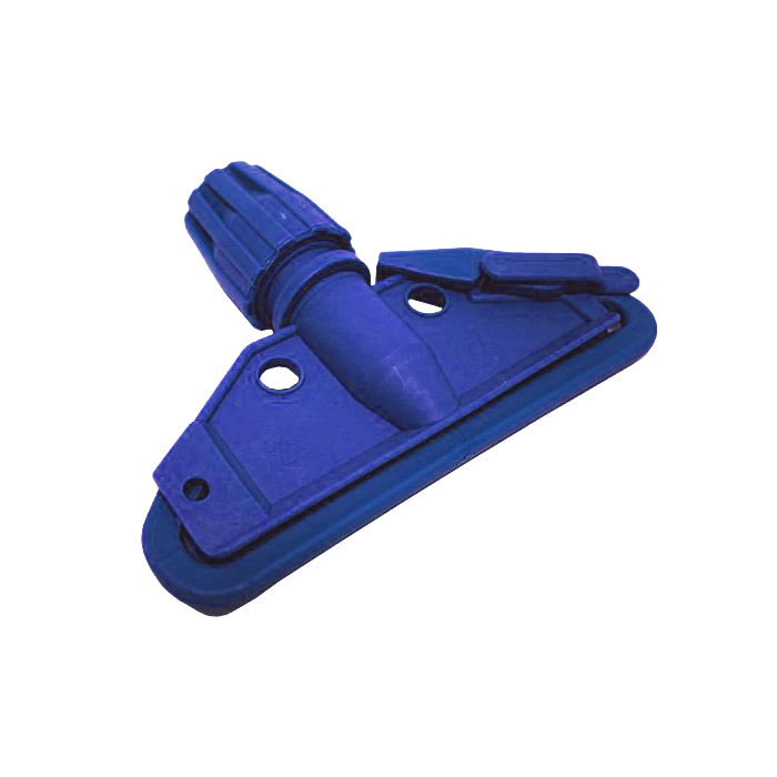 Blue mop holder
