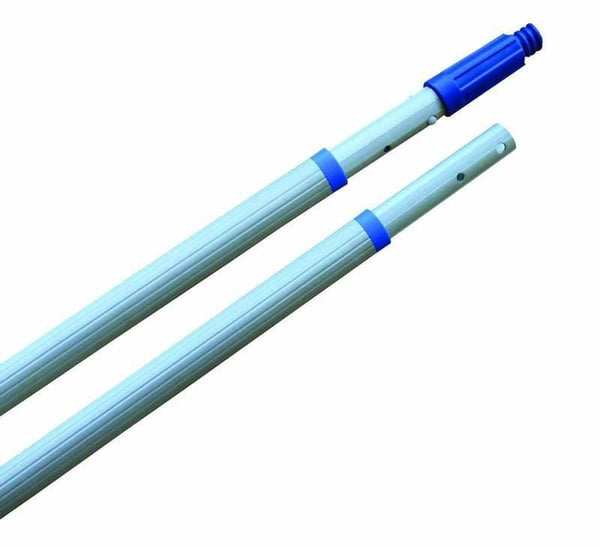 Long silver mop handle in two parts