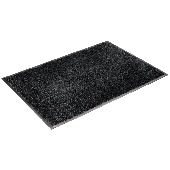 Black century pile rubber rectangle mat