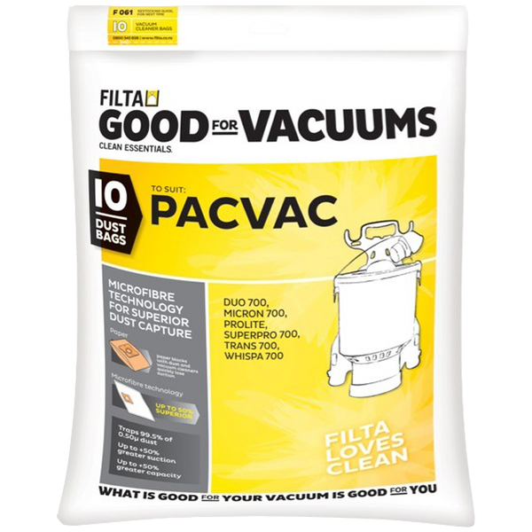 Vacuum Bags - Pac Vac Microfibre
