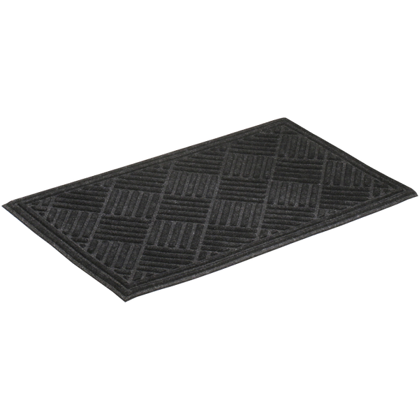 Black moulded carpet mat