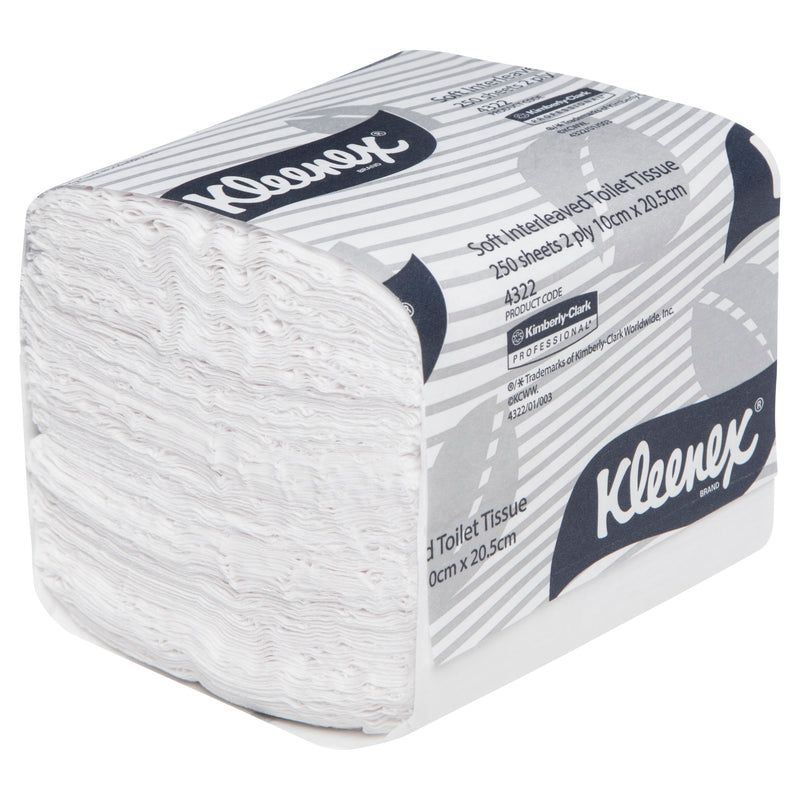 Kleenex Interleaved Toilet Tissue 2-ply 250sht Ctn/36