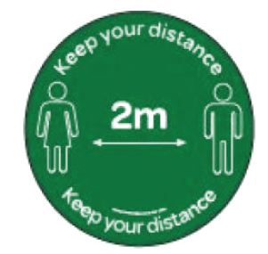 Floor Sticker - Keep Your Distance Green